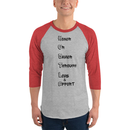 3/4 sleeve raglan shirt