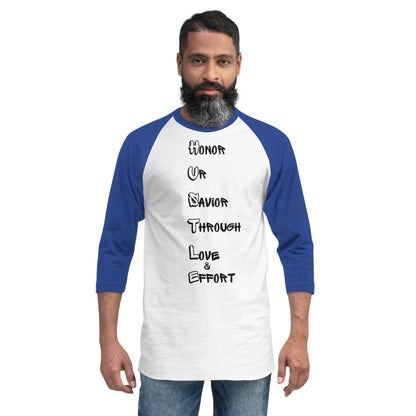 3/4 sleeve raglan shirt